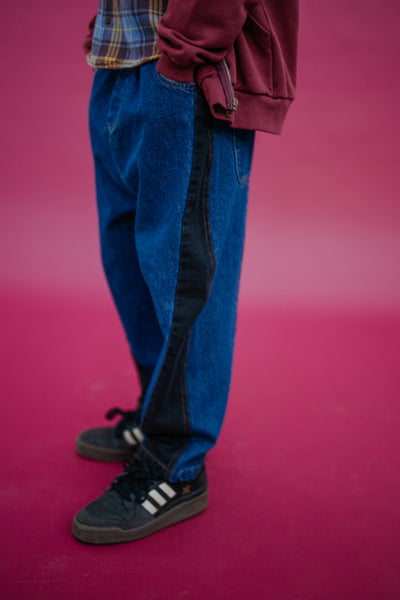 wide pant - color block
