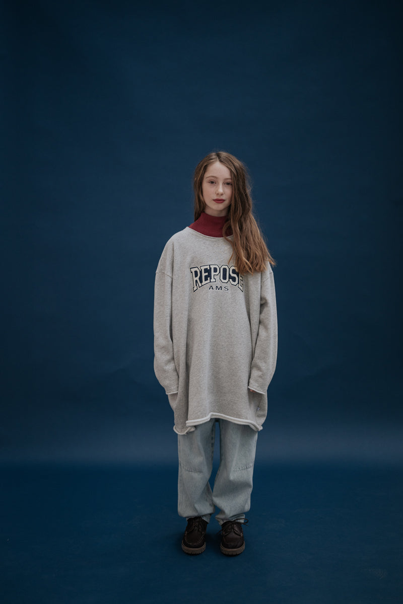 cozy sweat dress - grey melange