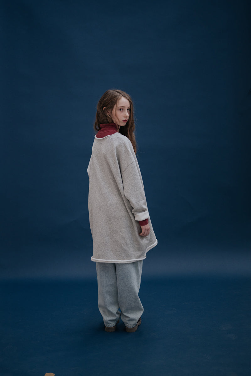 cozy sweat dress - grey melange