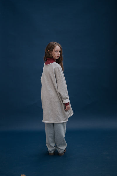 cozy sweat dress - grey melange