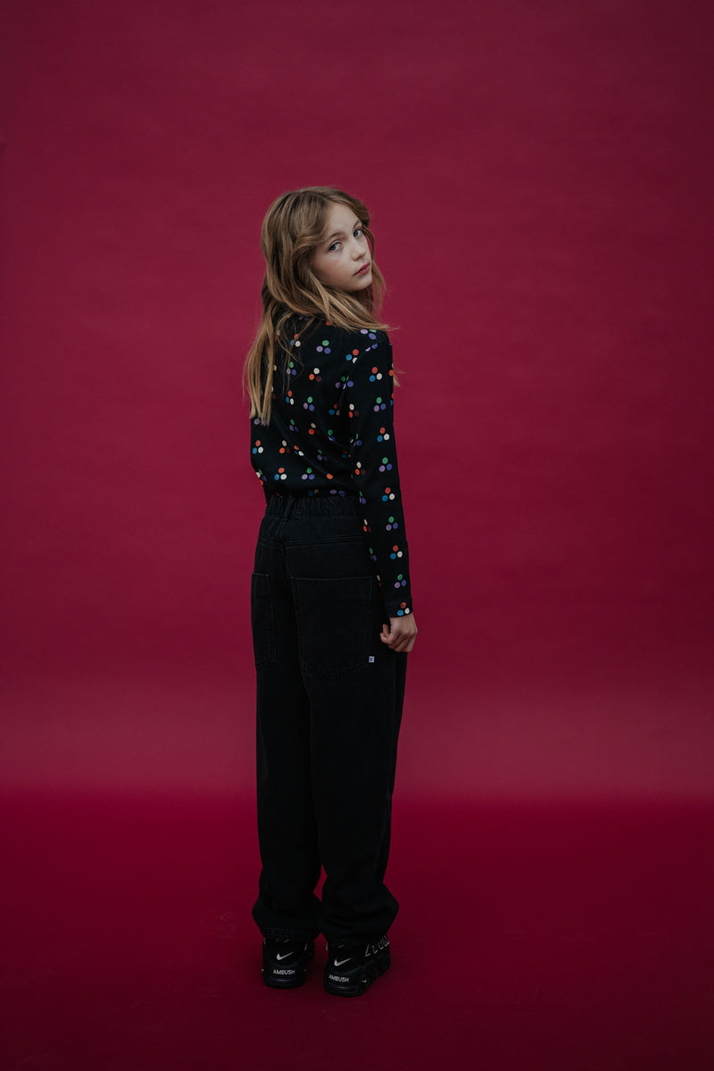 turtle neck - graphite night multi dot