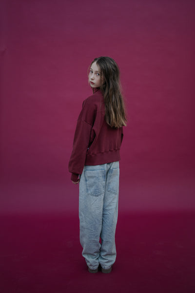 city sweater - royal burgundy