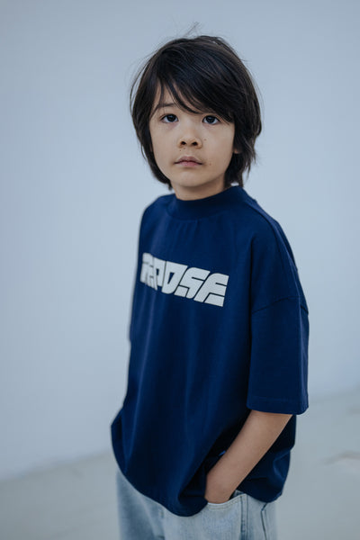 boxy tee shirt - cosmic navy