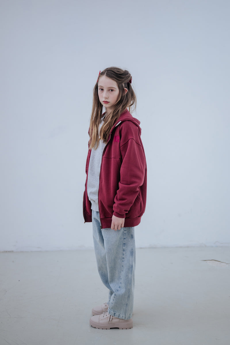 zip hoodie - royal burgundy