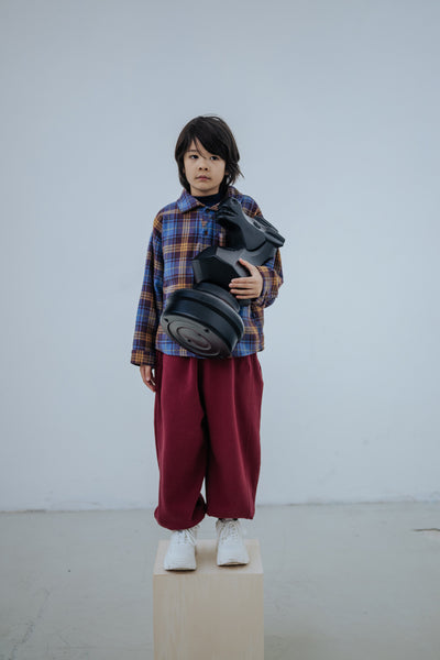 loose comfy sweatpants - royal burgundy