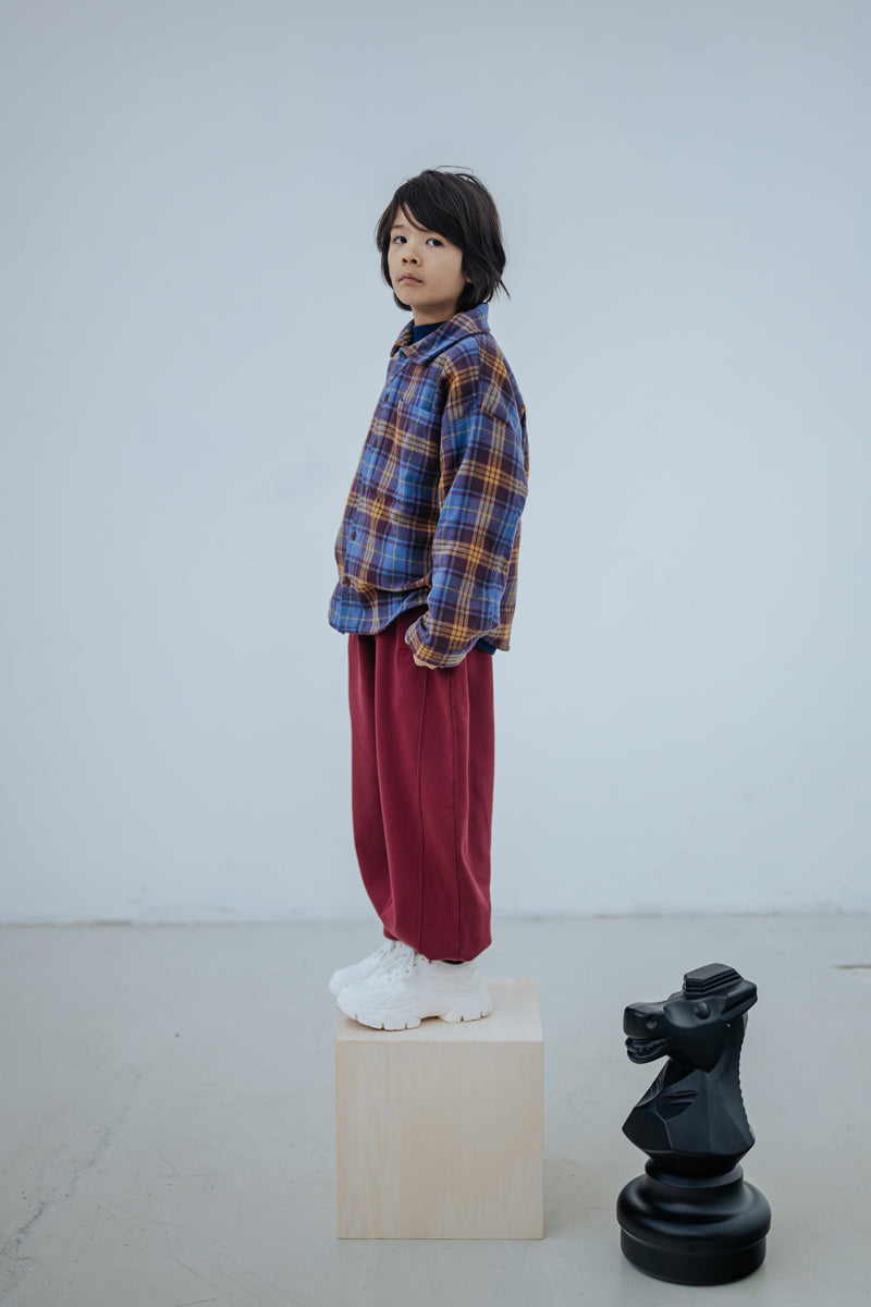 loose comfy sweatpants - royal burgundy