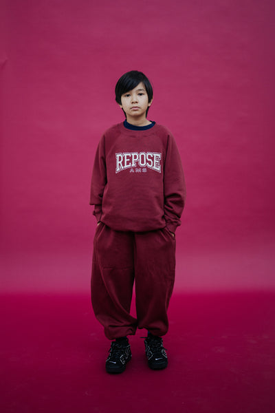 loose comfy sweatpants - royal burgundy