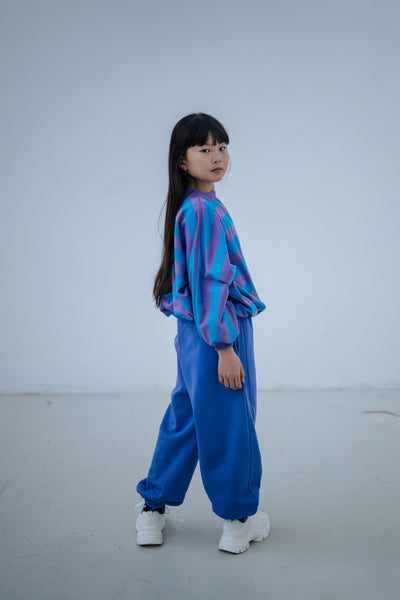 loose comfy sweatpants - royal bloom
