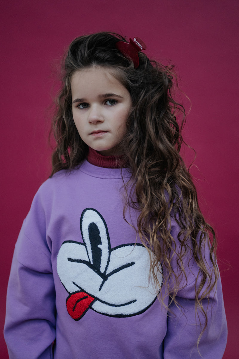 crewneck sweater - violet lavender