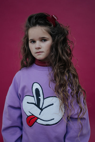 crewneck sweater - violet lavender