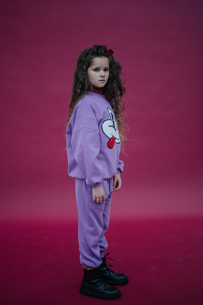 crewneck sweater - violet lavender