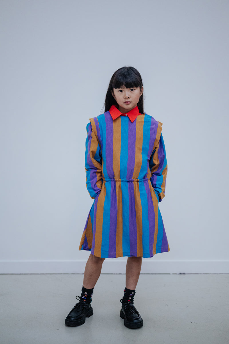 simple fit dress - tricolore
