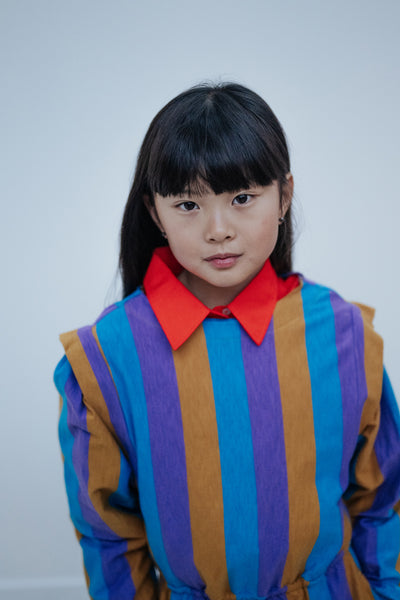 simple fit dress - tricolore