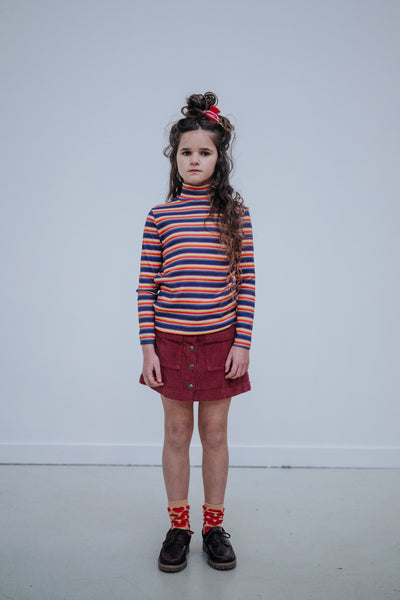 button down skirt - berry jam