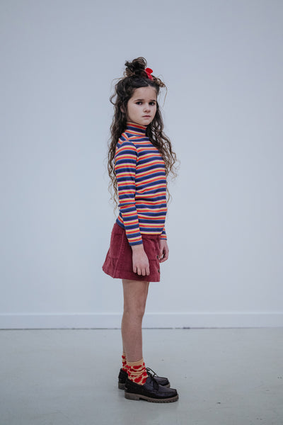 button down skirt - berry jam