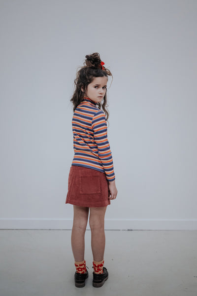 button down skirt - berry jam