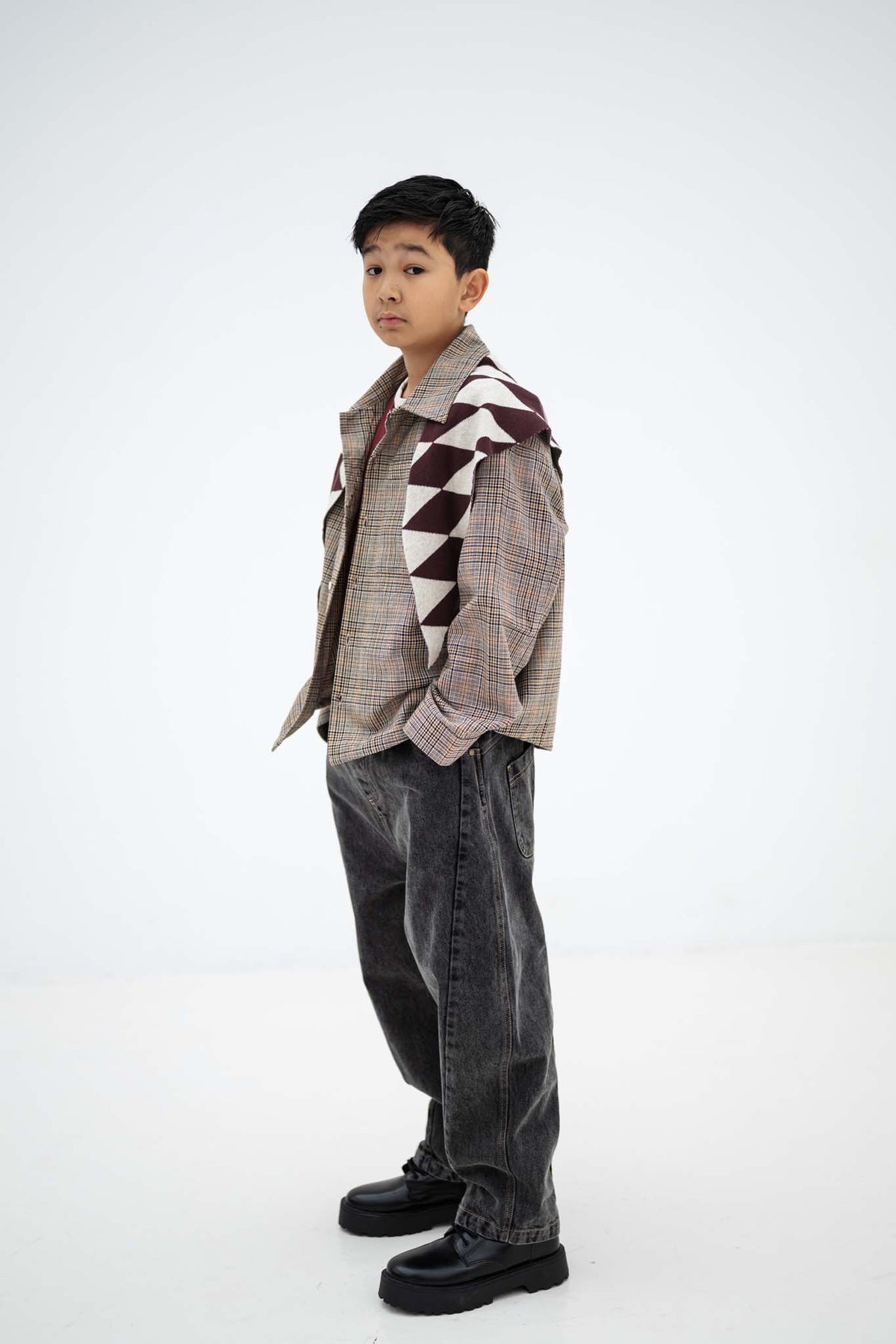 wide pant - slate grey