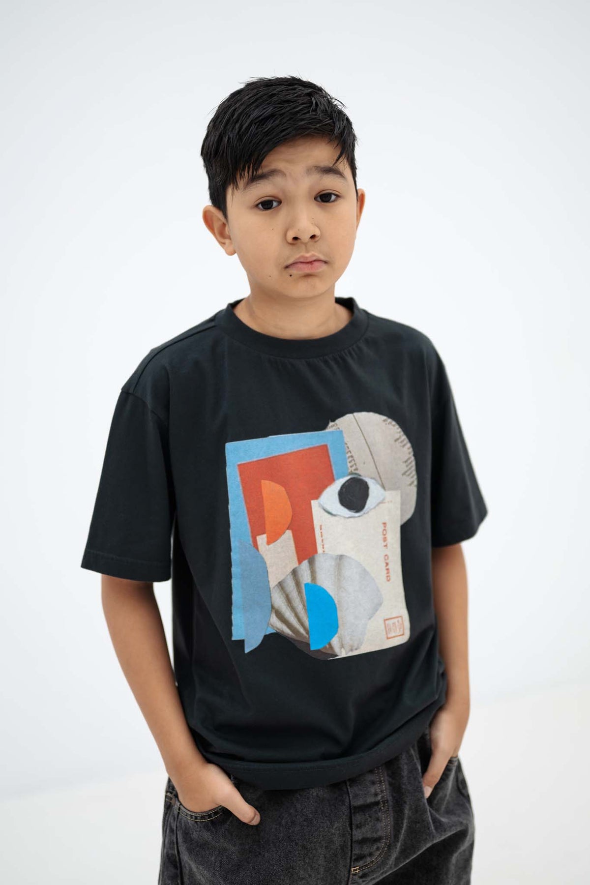 tee shirt - moonless night black