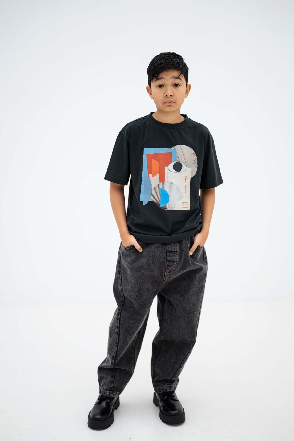 wide pant - slate grey
