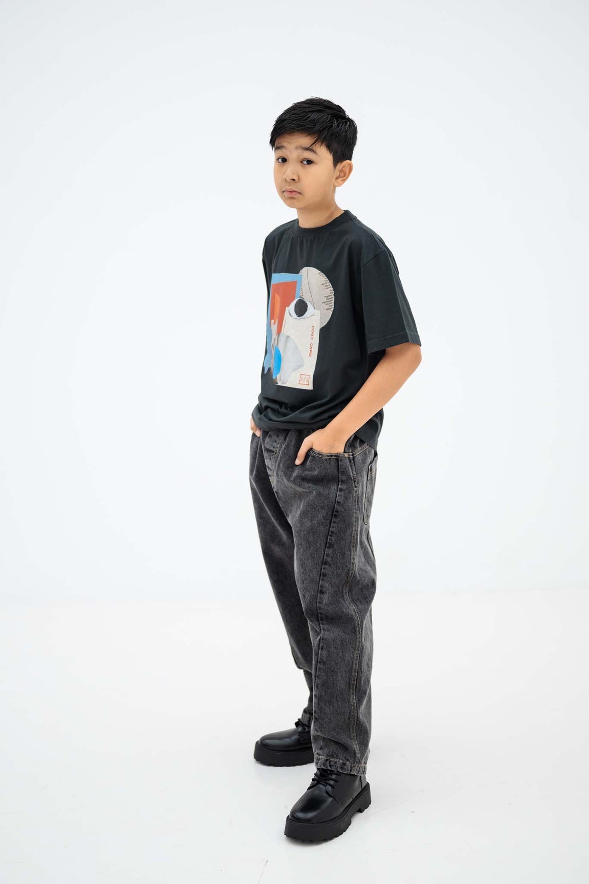 wide pant - slate grey