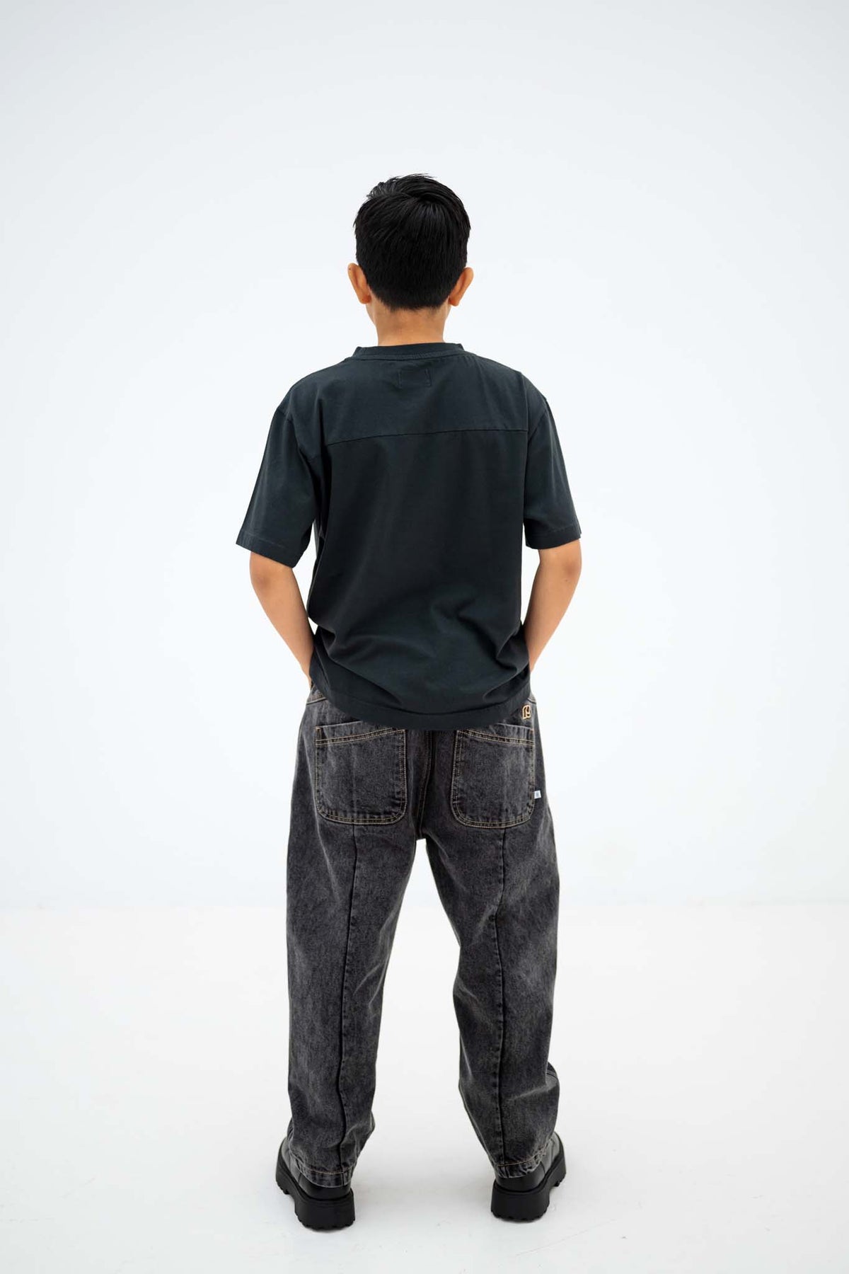 wide pant - slate grey