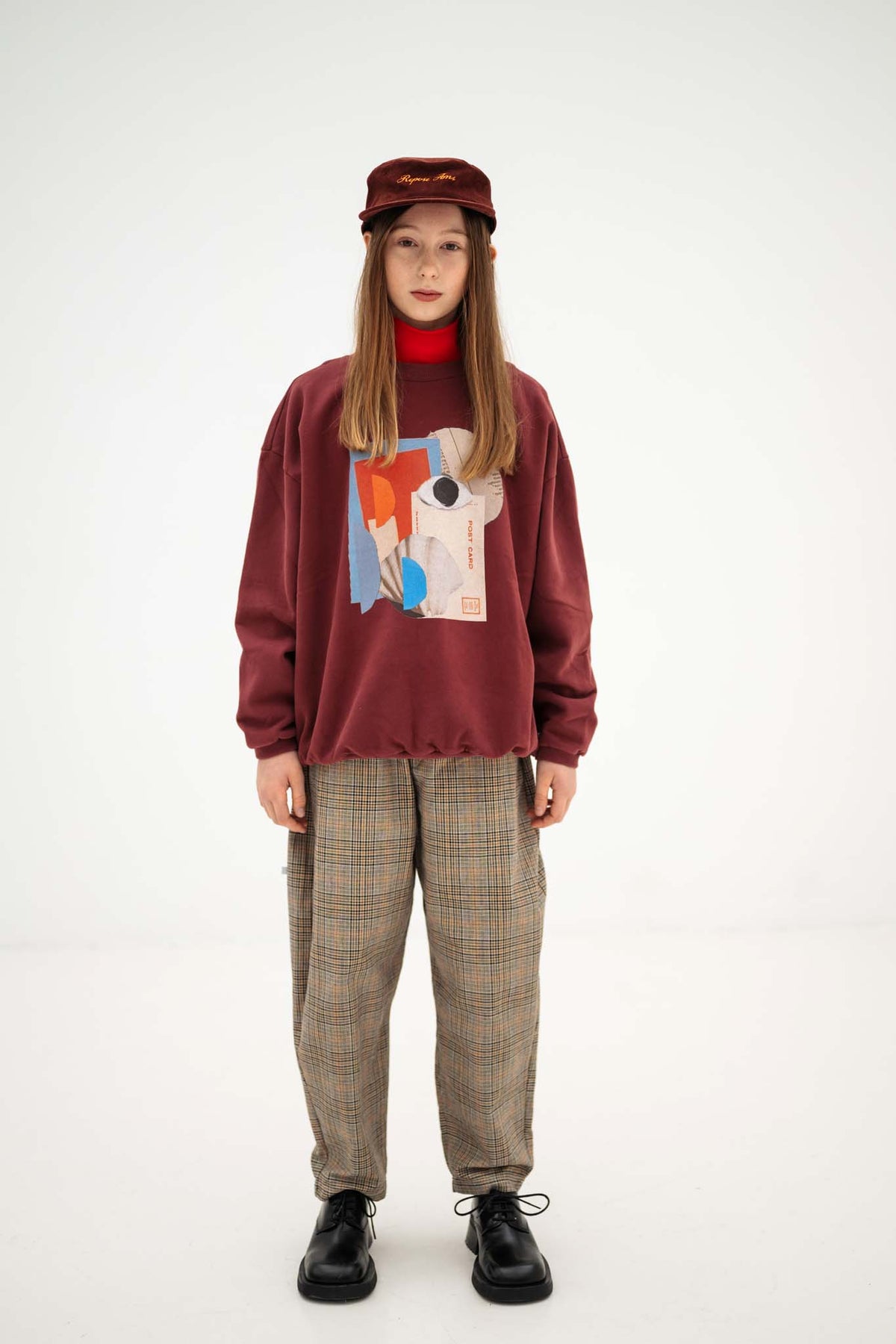 cozy drop sweater - mulberry rocket