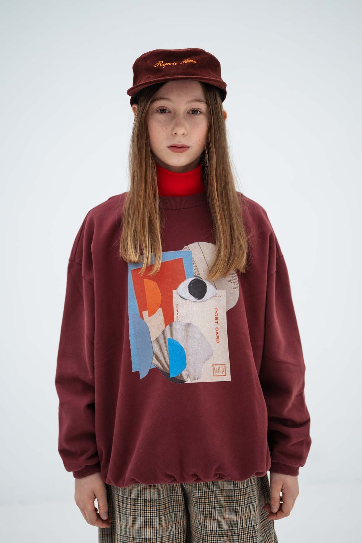 cozy drop sweater - mulberry rocket
