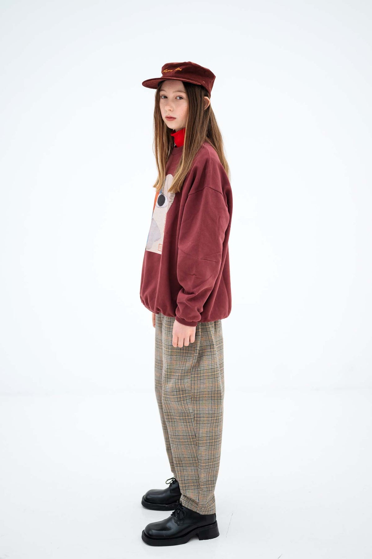cozy drop sweater - mulberry rocket
