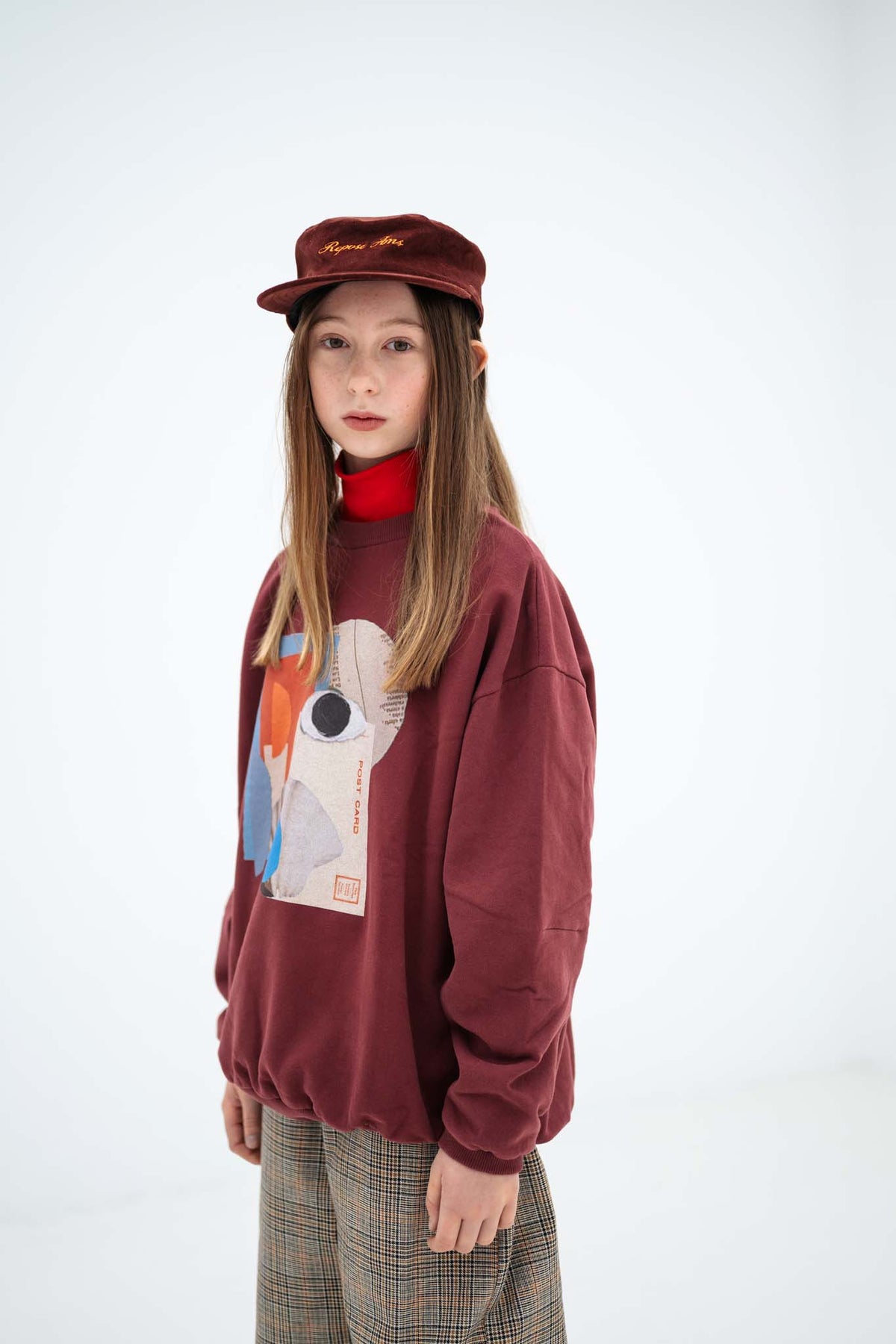 cozy drop sweater - mulberry rocket