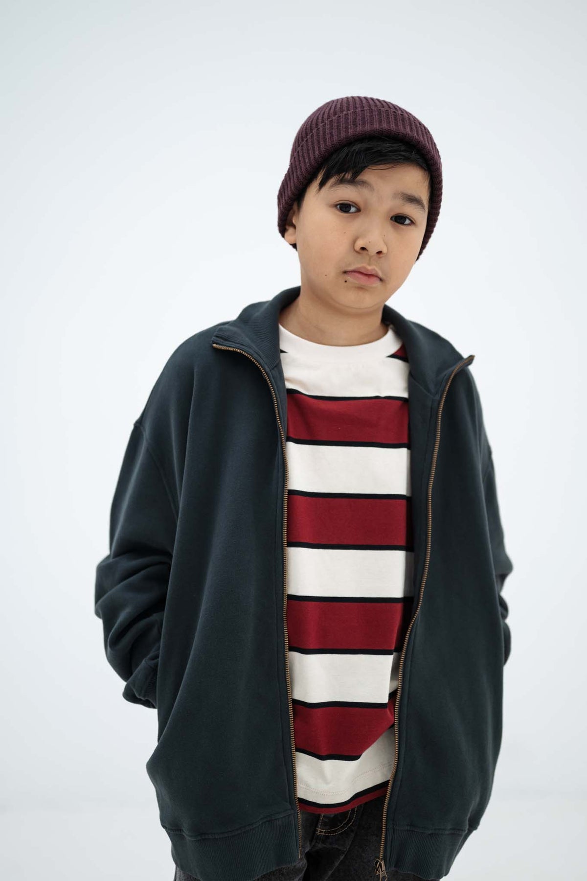 tee shirt - mulberry stripe
