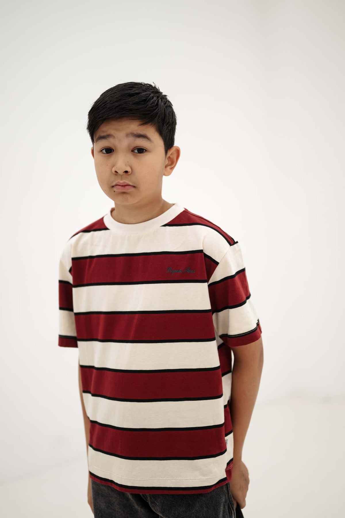 tee shirt - mulberry stripe