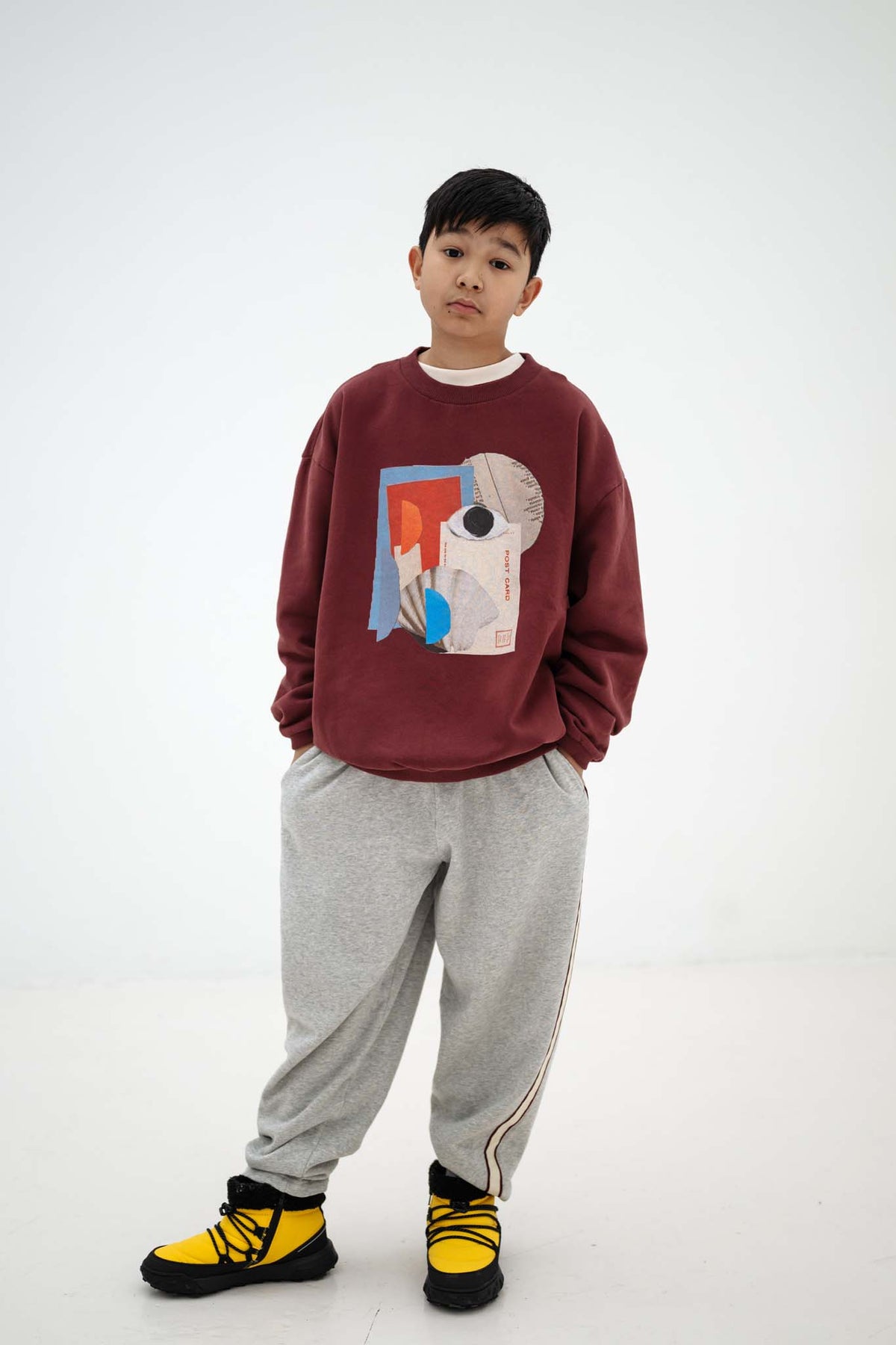 loose ease pants - light mixed grey