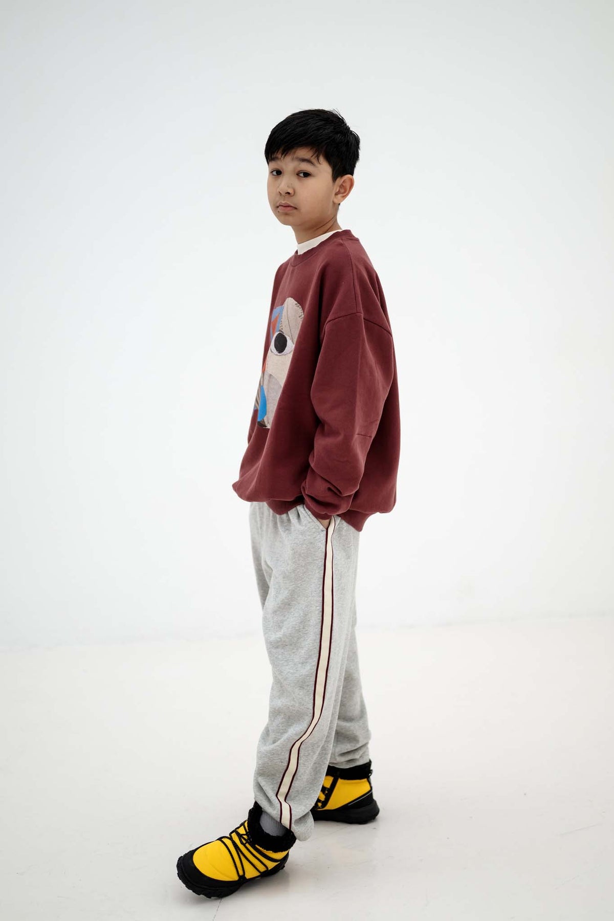 loose ease pants - light mixed grey