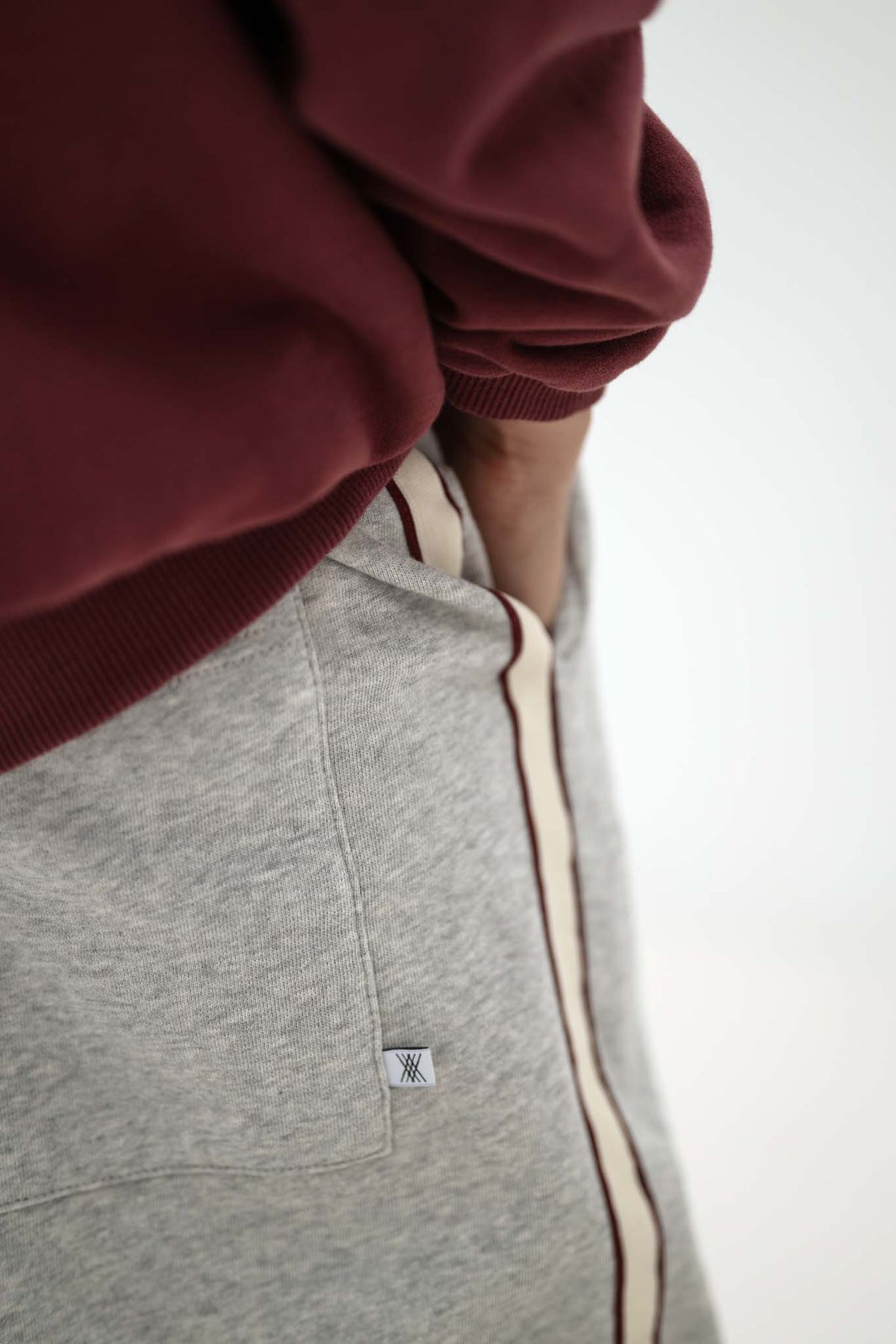 loose ease pants - light mixed grey