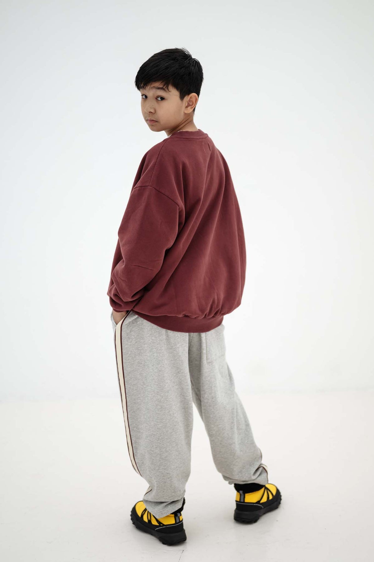 loose ease pants - light mixed grey