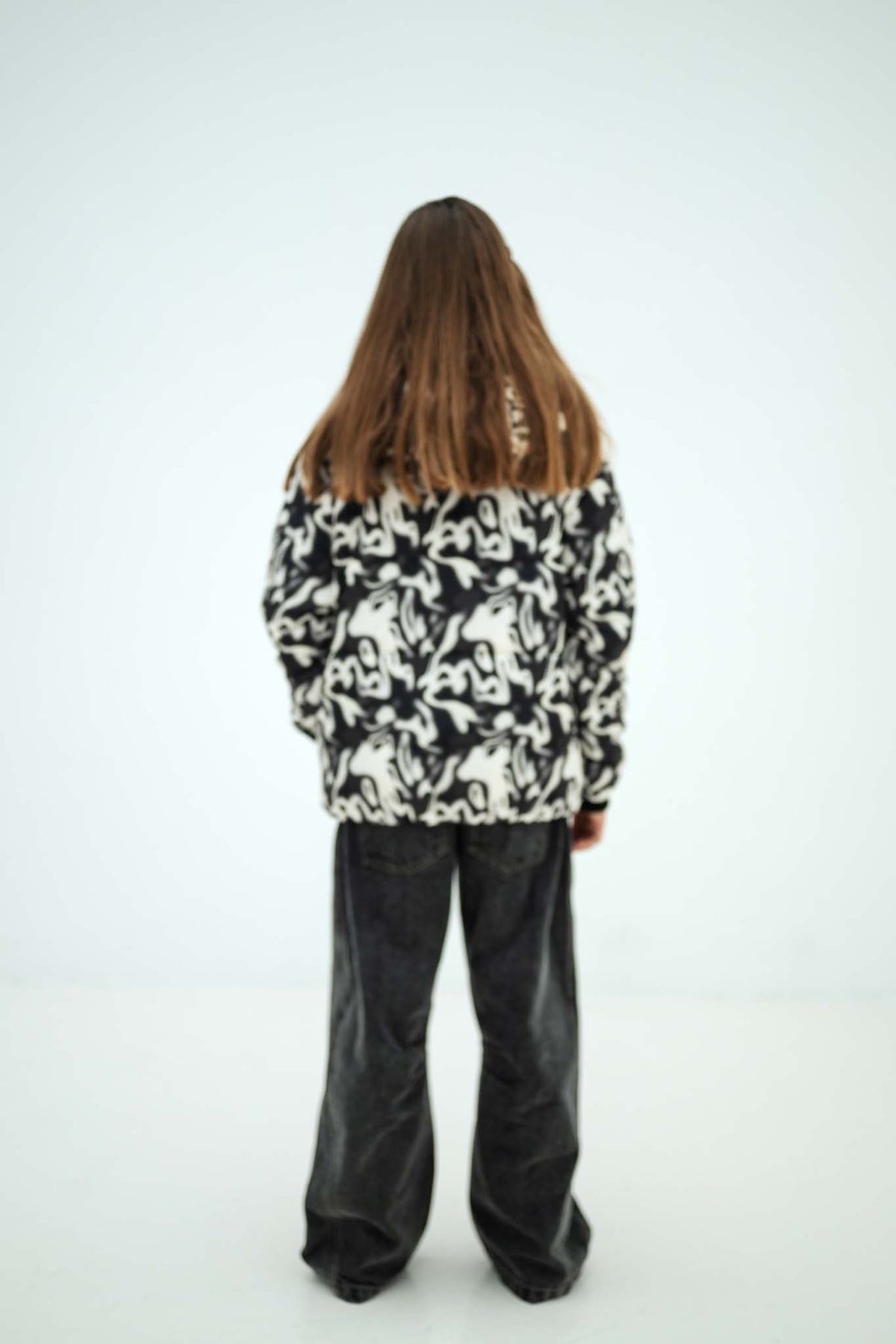 hooded puffer - liquid marble