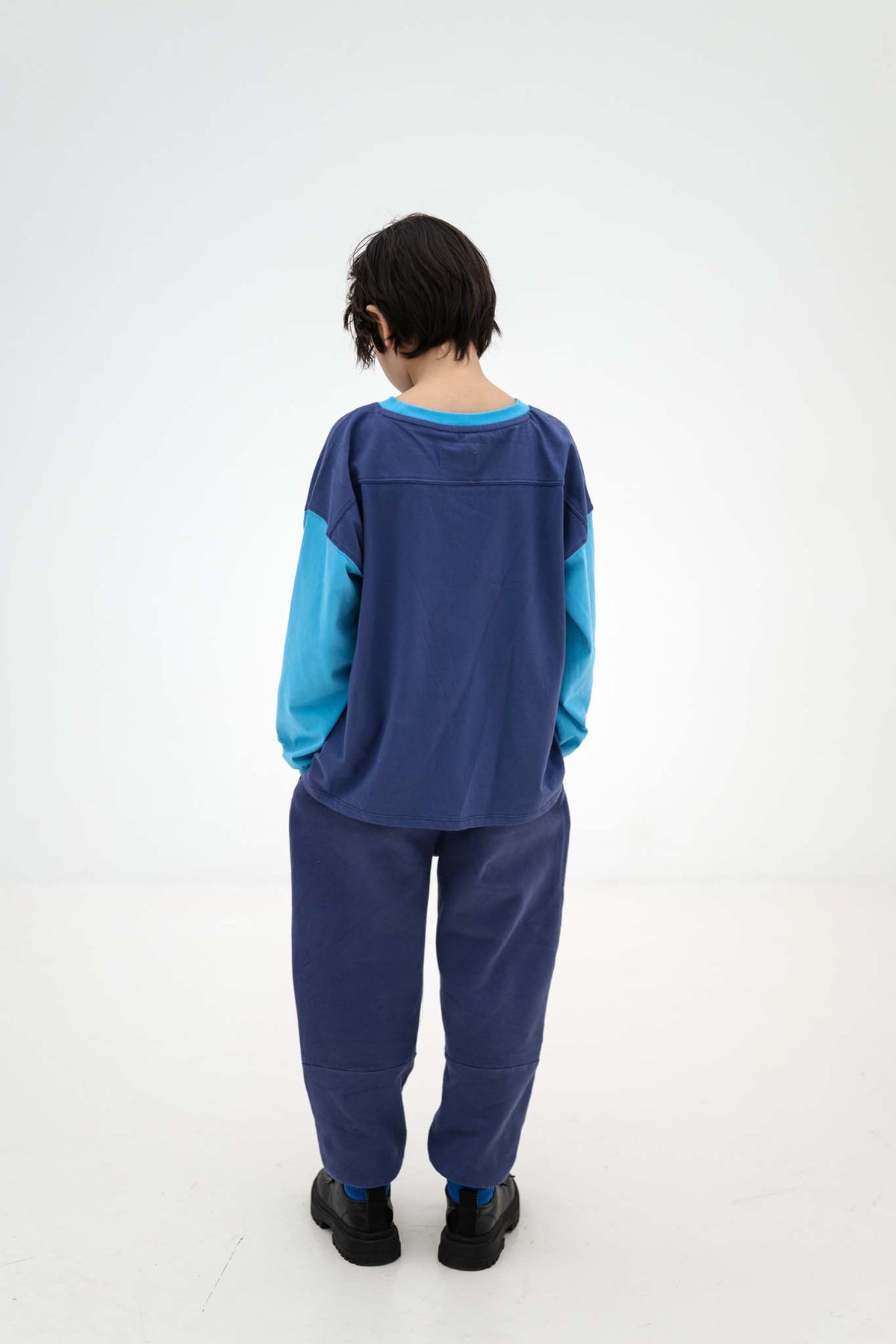 sporty jersey tee - eclipse blue colour block