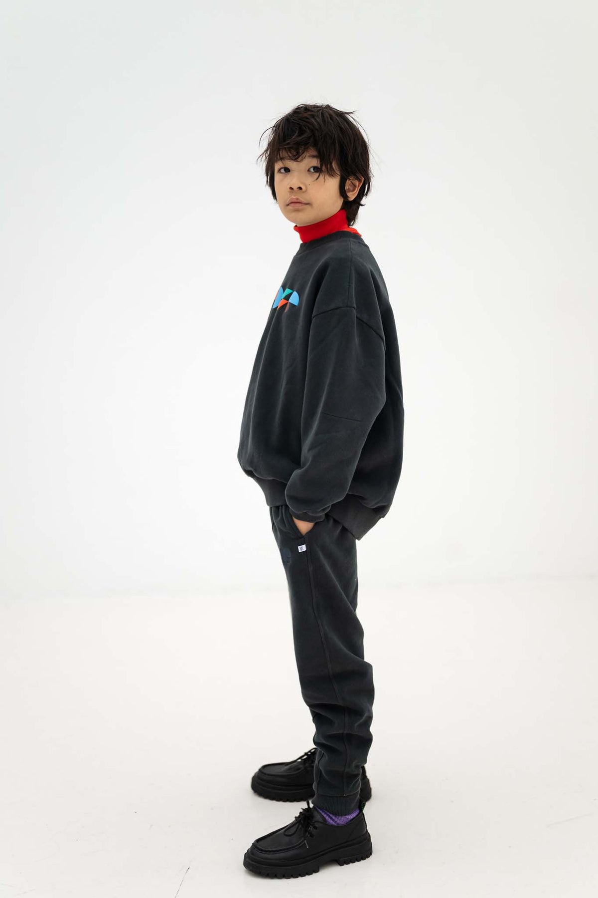 cozy drop sweater - moonless night black
