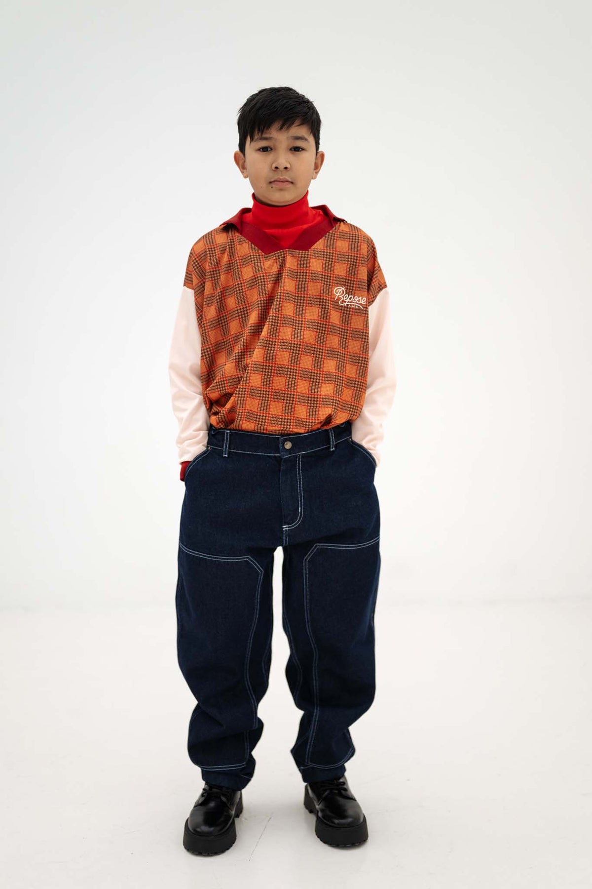 sports jersey - tartan twist colour block