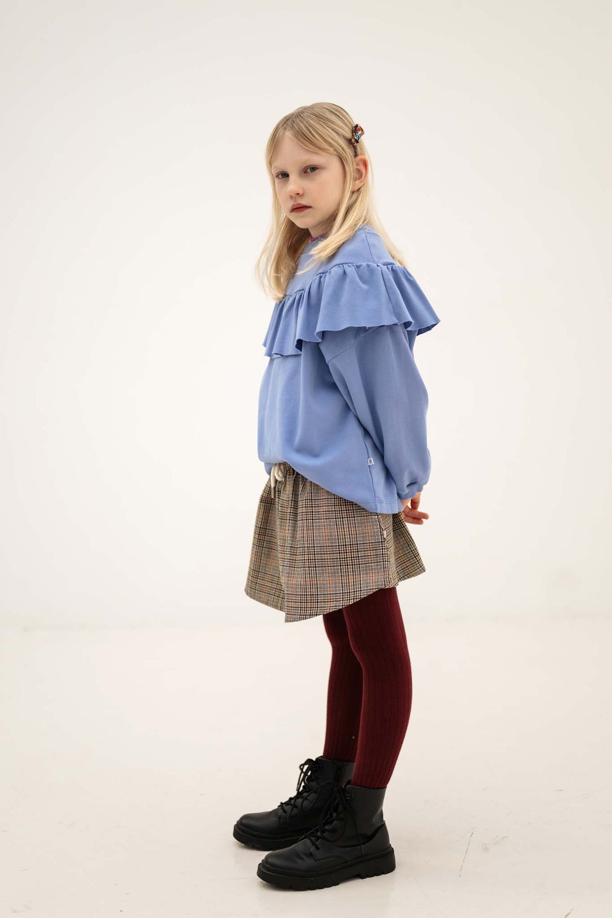 mini skirt - taupe mini check