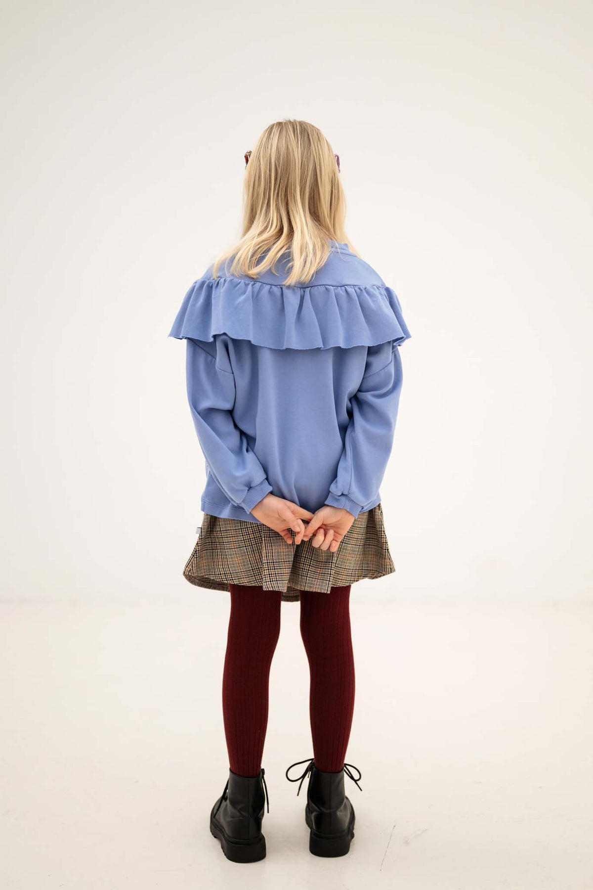 mini skirt - taupe mini check