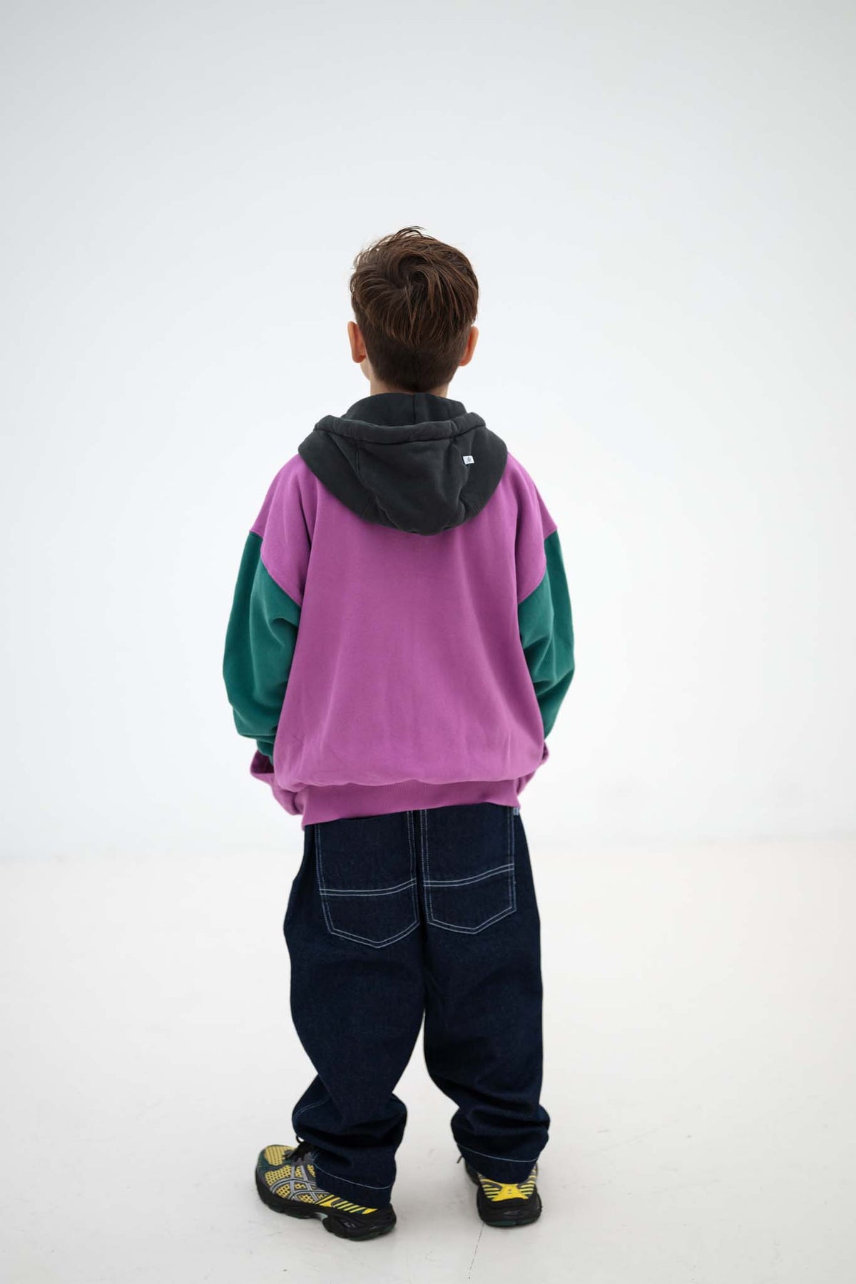 zip hoodie - colour block
