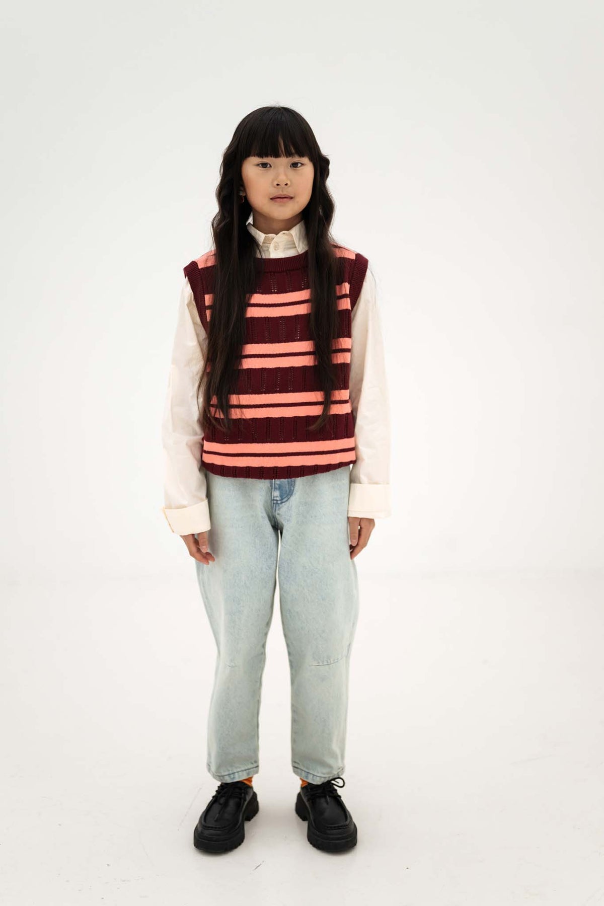 knit tank - mulberry flamingo ajour