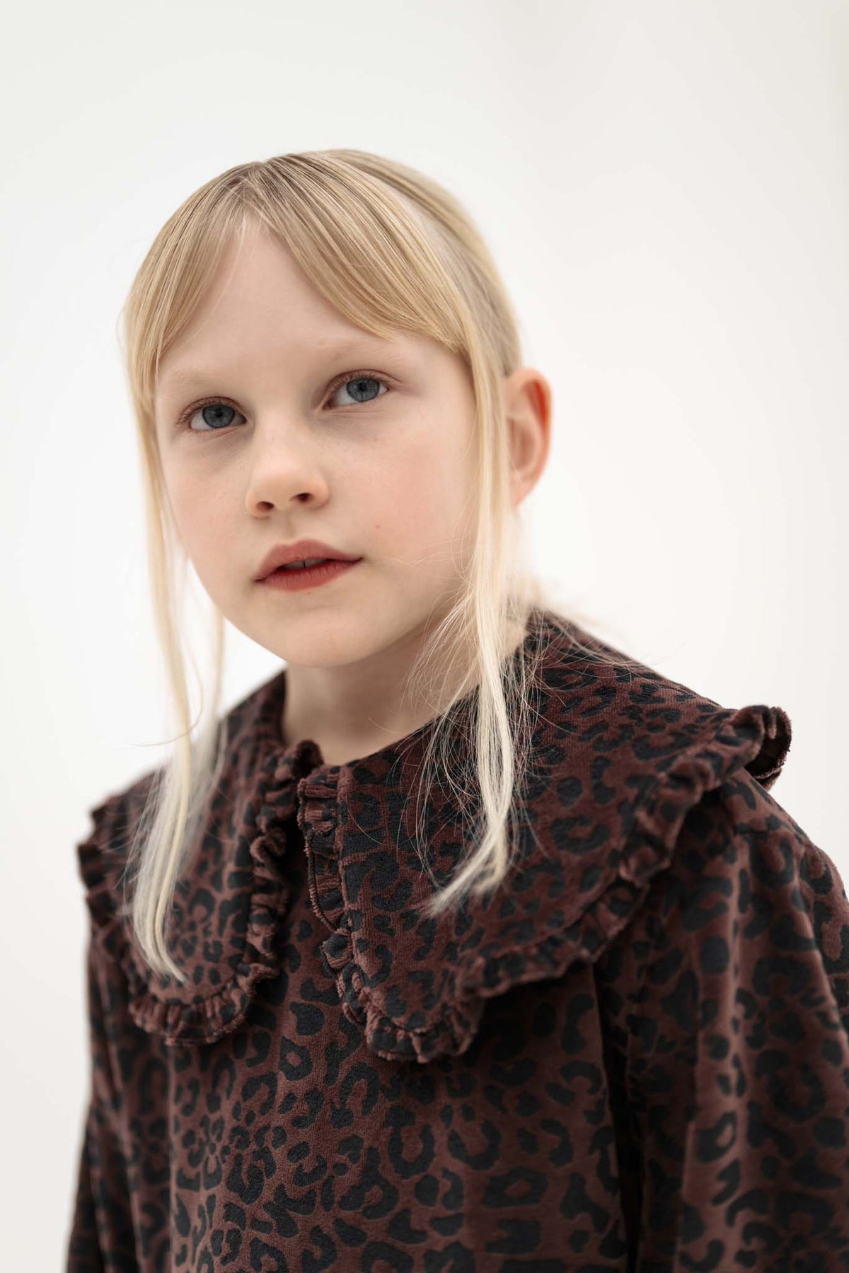 fancy sweat dress - chocolate leopard