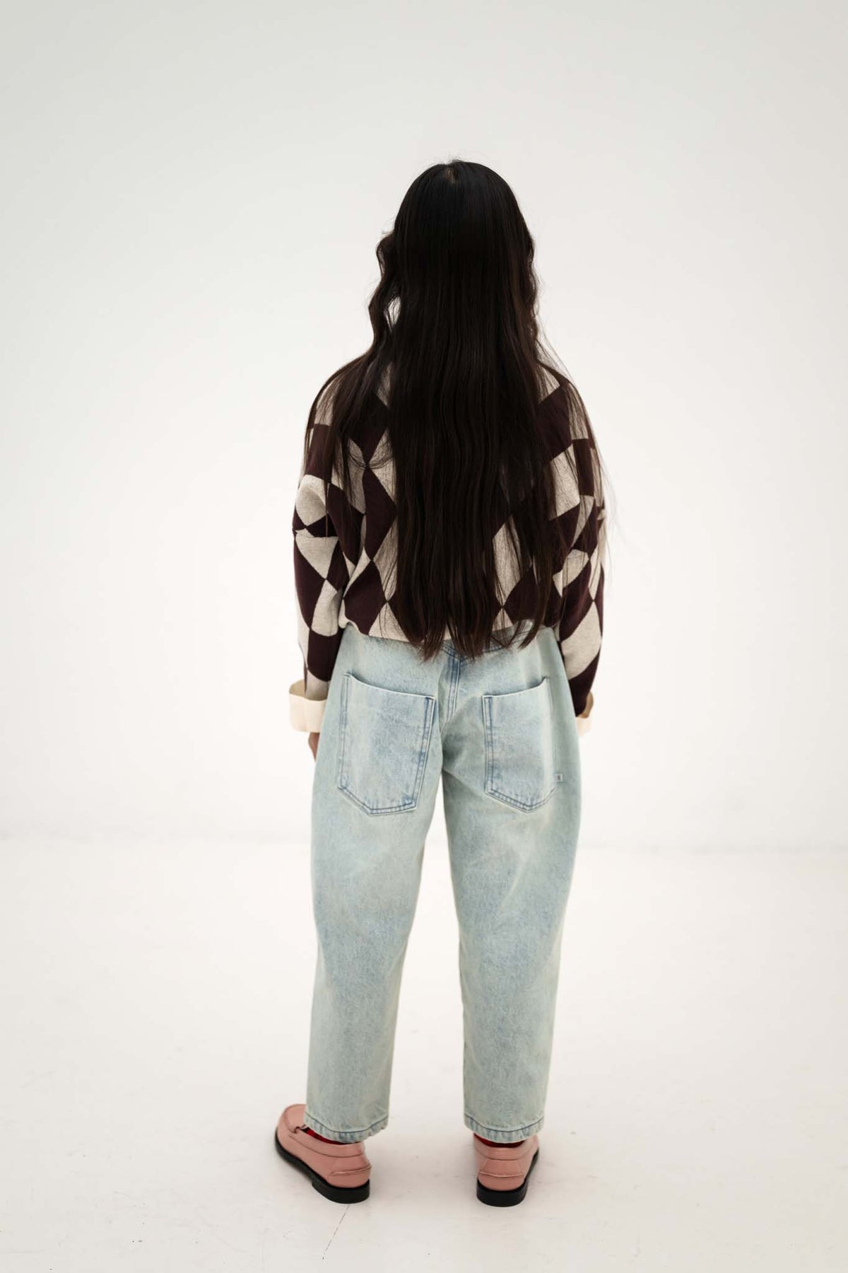 knit slouchy sweater - chocolate twist