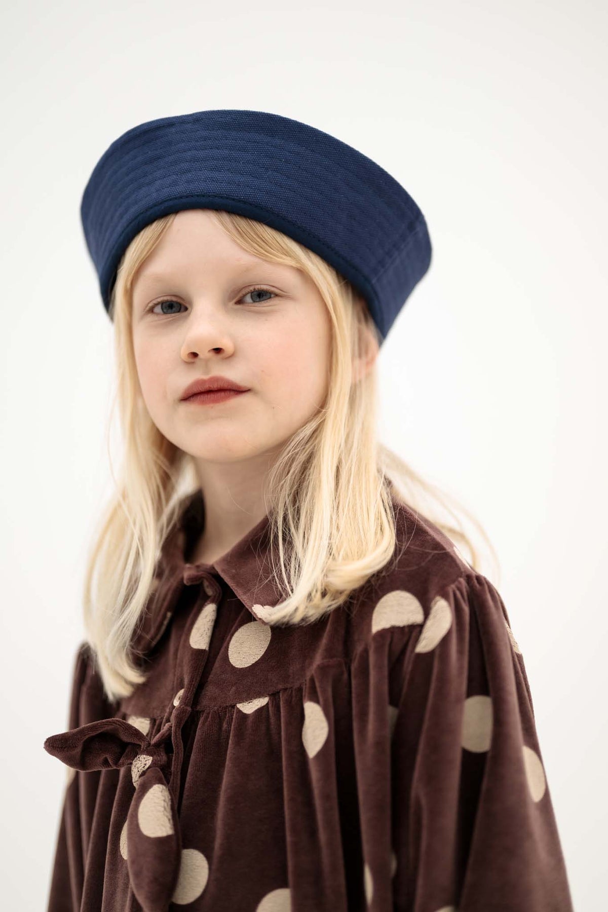 bow dress - chocolate polka dot
