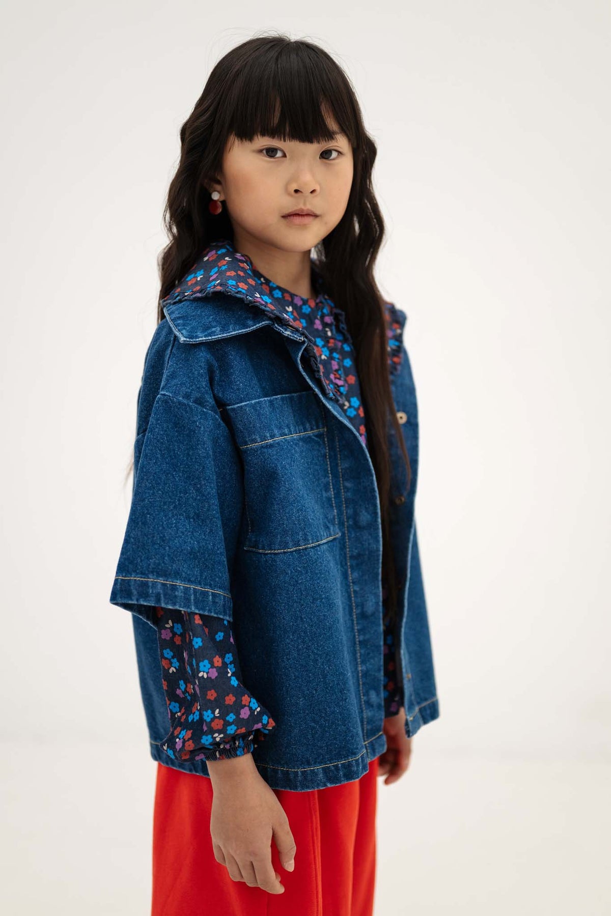denim shirt - faded mid blue