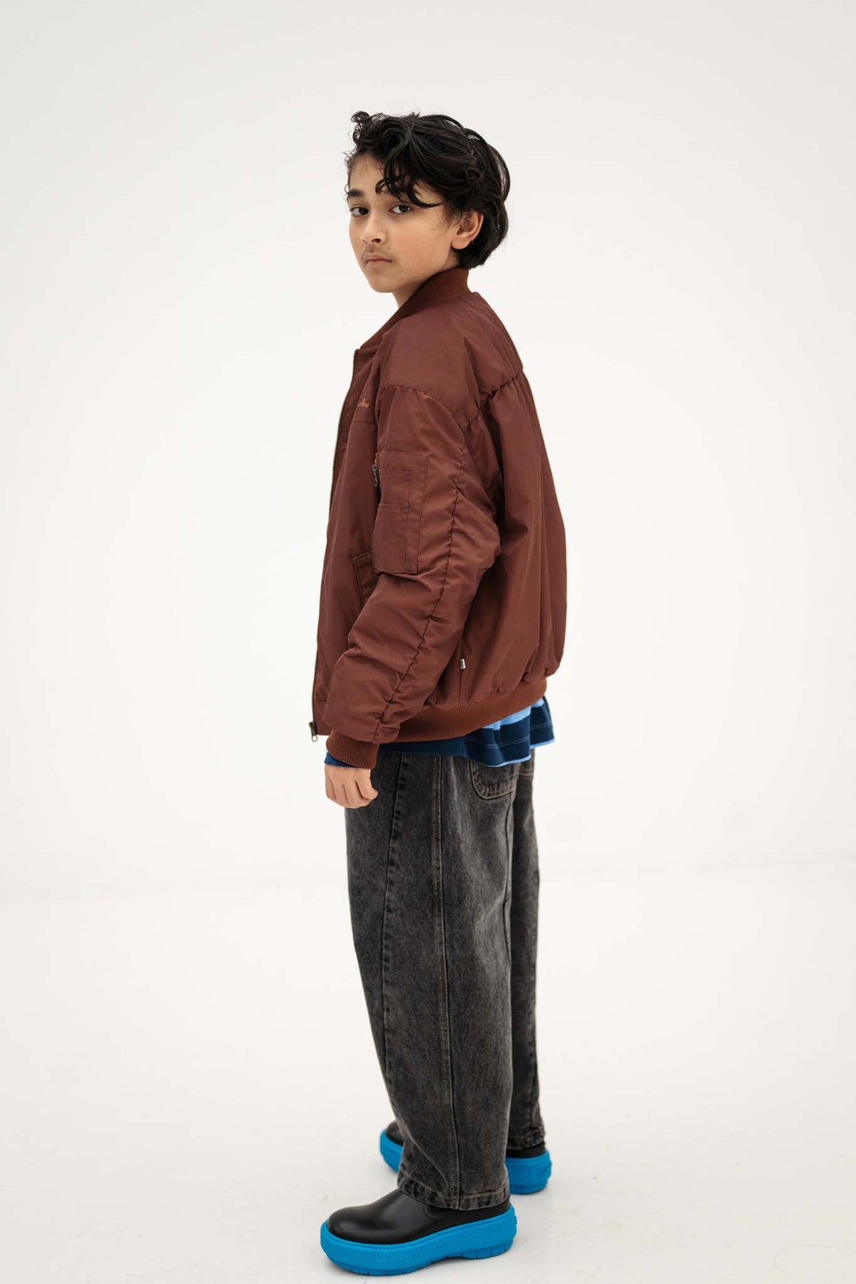 bomber coat - pure chocolate