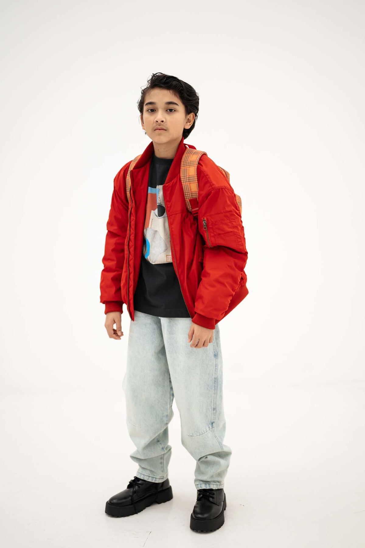 bomber coat - rusty red