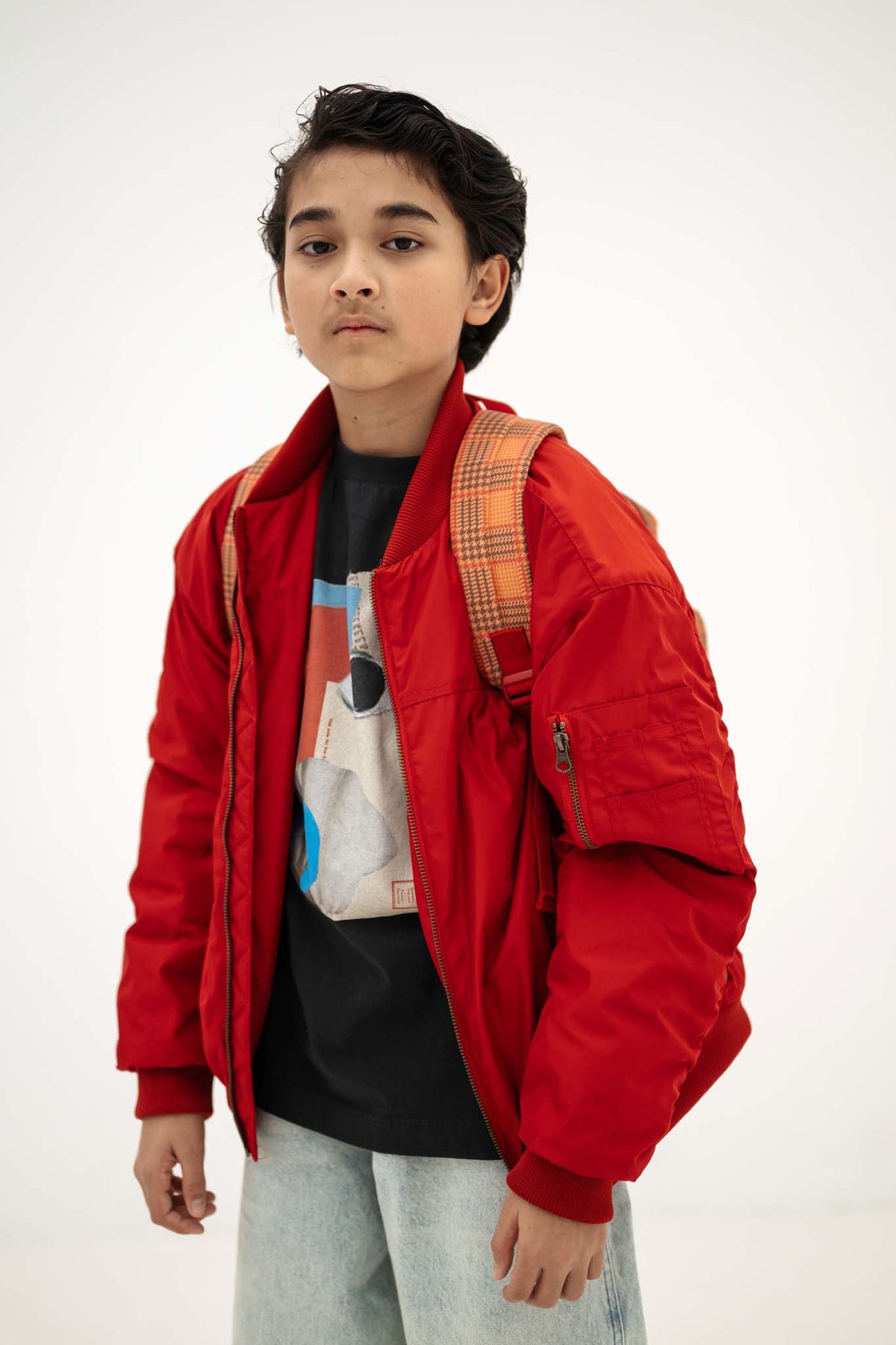 bomber coat - rusty red